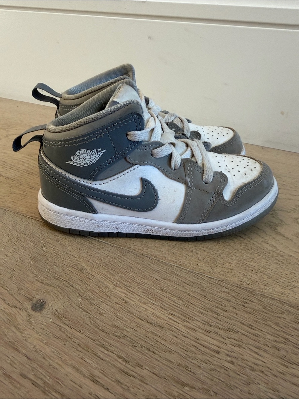Jordan Kids Mid-Top Sneakers - White & Gray